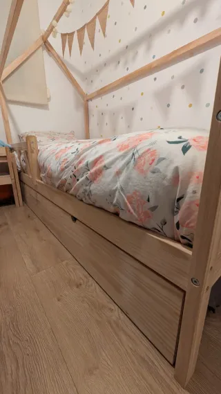 Cama nido casita madera