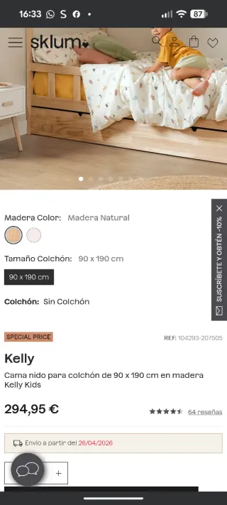 Cama nido casita madera