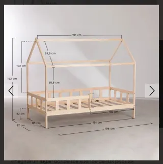 Cama nido casita madera