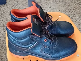 Botas de trabajo Trueno negras y naranjas