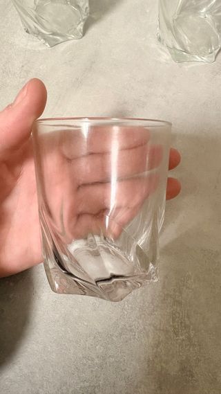 Set de 6 vasos de cristal pequeños