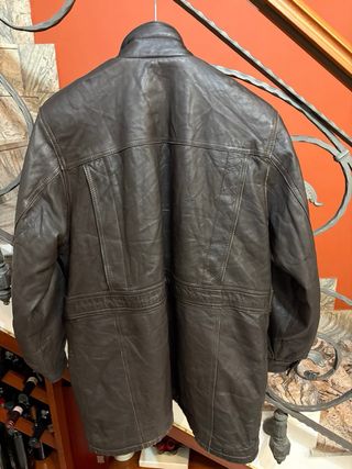 Giacca in vera pelle vintage marrone