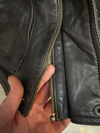 Giacca in vera pelle vintage marrone