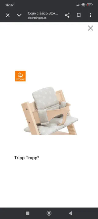 Cojín Trona Tripp Trapp Estrellas Gris