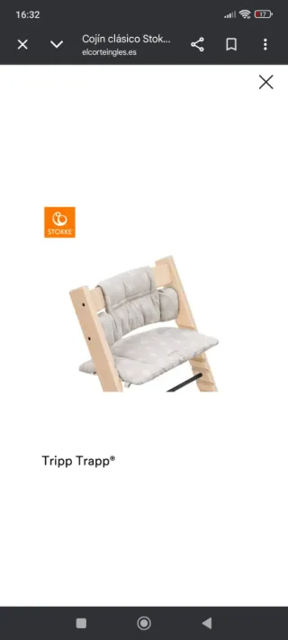 Cojín Trona Tripp Trapp Estrellas Gris