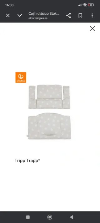 Cojín Trona Tripp Trapp Estrellas Gris