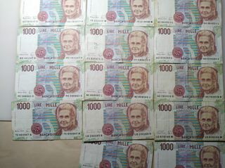 Lotto 14 Banconote da 1000 Lire Italiane