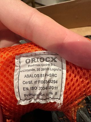 Zapatos de seguridad OriocX Talla 44