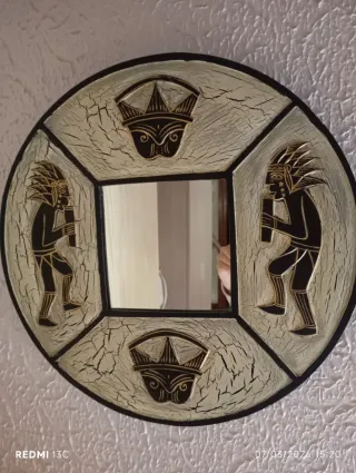 Espejo decorativo étnico