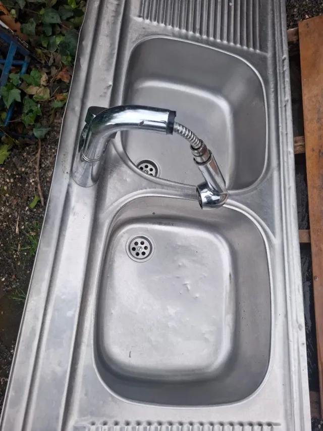 Fregadero doble acero inoxidable