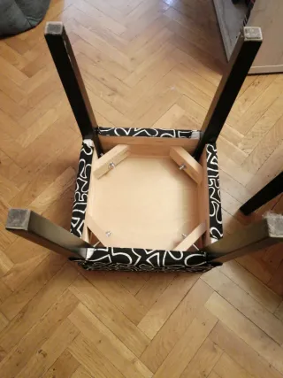 Juego de 2 taburetes con estampado