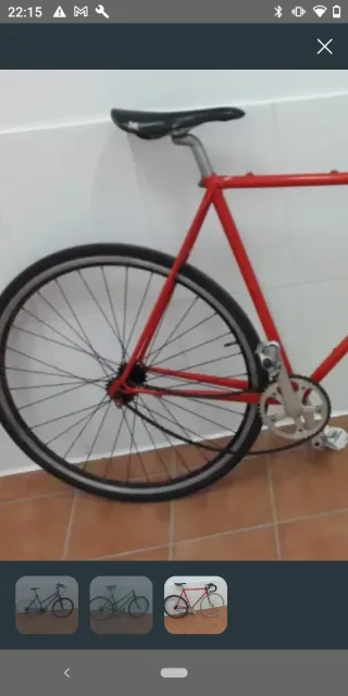 Bicicleta Roja Fixie/Pista