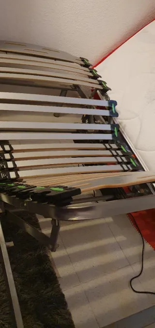 Cama articulada madera y metal