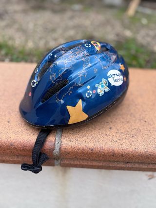Casco infantil bicicleta azul