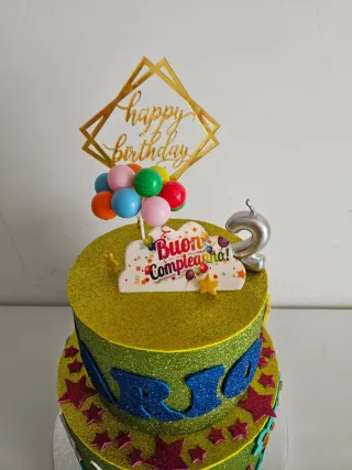 Torta scenografica Bing 2 anni Dario in gomma eva