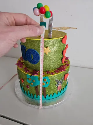 Torta scenografica Bing 2 anni Dario in gomma eva