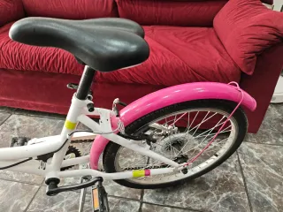 Bicicleta Infantil 20 Blanca y Rosa
