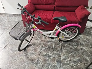 Bicicleta Infantil 20 Blanca y Rosa