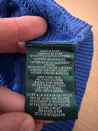 Jersey Polo Ralph Lauren mujer S cuello pico