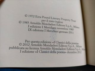 "I cantos" (Volume primo) di Ezra Pound