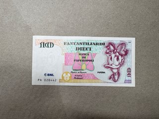 Banconota di Paperina “10 Fantastiliardi”