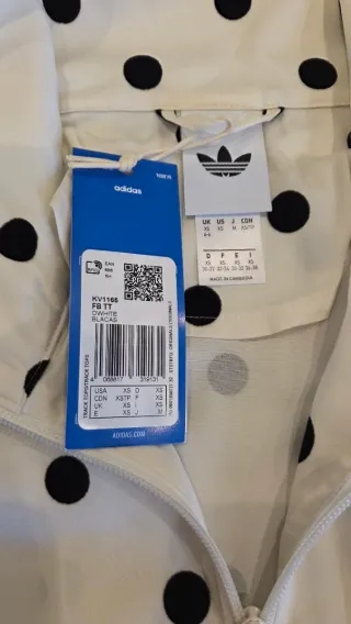 Sudadera Adidas Satin Lunares Blanca Talla XS