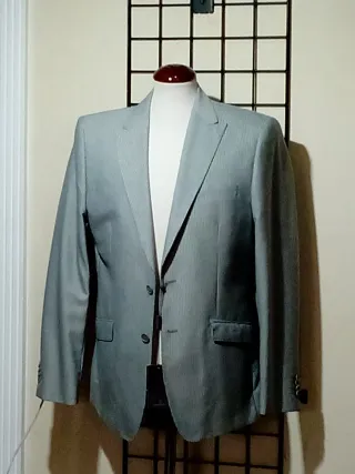 Blazer Rayas Azul Talla 50 Primavera,