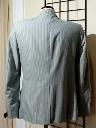 Blazer Rayas Azul Talla 50 Primavera,