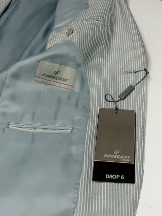 Blazer Rayas Azul Talla 50 Primavera,