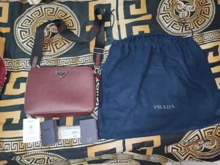 Bolso Prada Bandoliera Saffiano Marrón