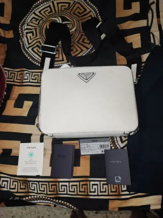 Bolso Prada Bandoliera Saffiano Marrón