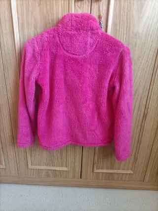 Forro polar rosa y turquesa