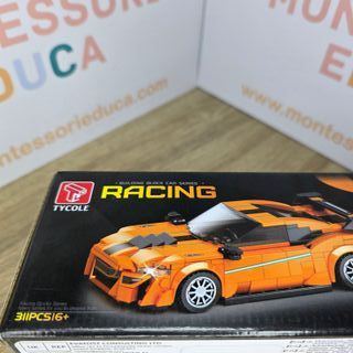 Bloques de construcción coche deportivo naranja