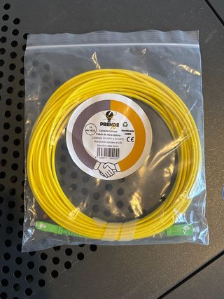 Cable Fibra Óptica 10m SC/APC a SC/APC