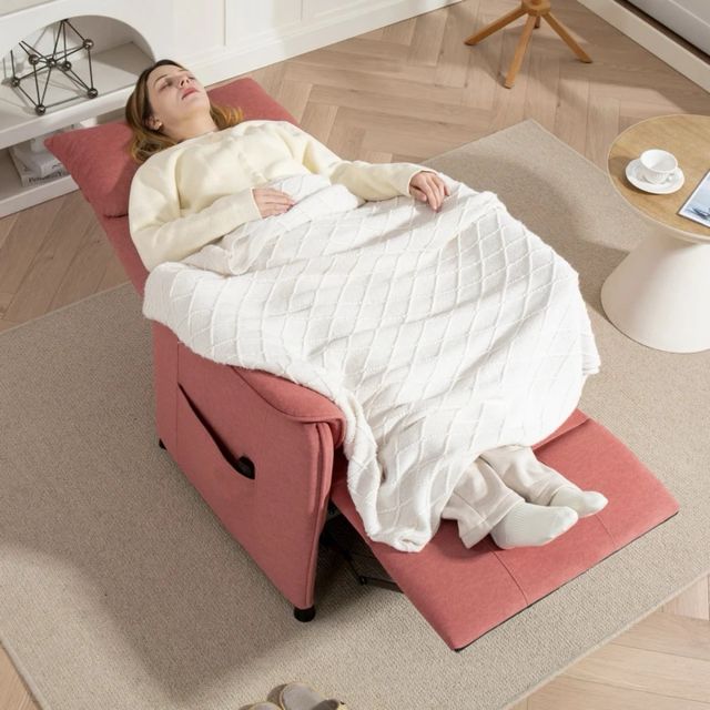 Sillón Reclinable Eléctrico Rosa