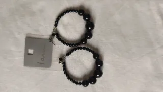 Pendientes Aro Bolas Negras