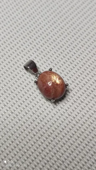 Colgante Piedra Sol Plata 925.