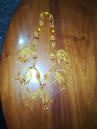 Collar Oshun Virgen Caridad Cobre Dorado