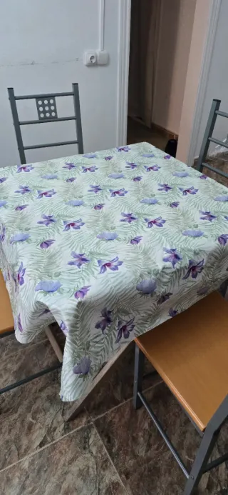 Mesa plegable con 4 sillas