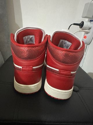 Nike Air Jordan 1 high Donna Tg 40 Rosse Bianche