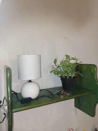 Estantería de madera verde