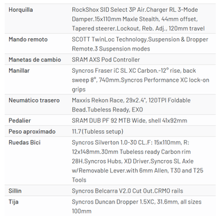 Bicicleta Scott Spark RC Team Issue 2026