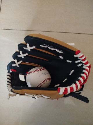 Guante y pelota béisbol Talla XS