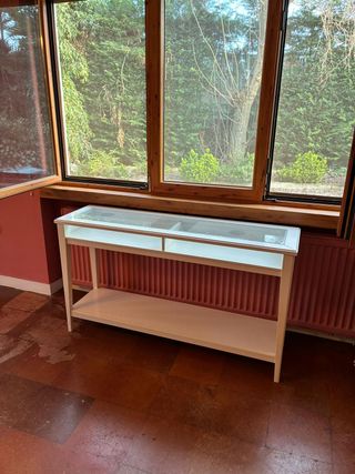 Mesa consola Ikea LIATORP blanco/cristal