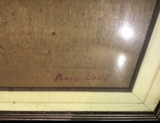 Coppia quadri olio su tavola Piero Leddi