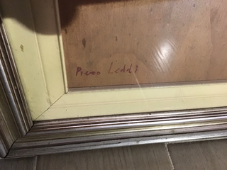 Coppia quadri olio su tavola Piero Leddi