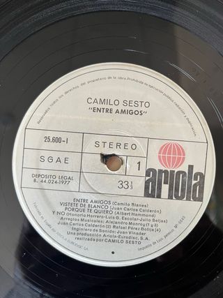 Lote 6 Vinilos: Serrat, Aute, Camilo Sesto y mas..