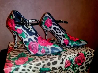 Scarpe con tacco Dolce&Gabbana Rose e Leopardo
