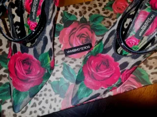 Scarpe con tacco Dolce&Gabbana Rose e Leopardo