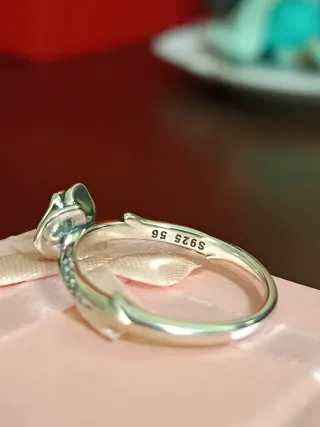 Anillo Plata S925 Rosa Floreciendo